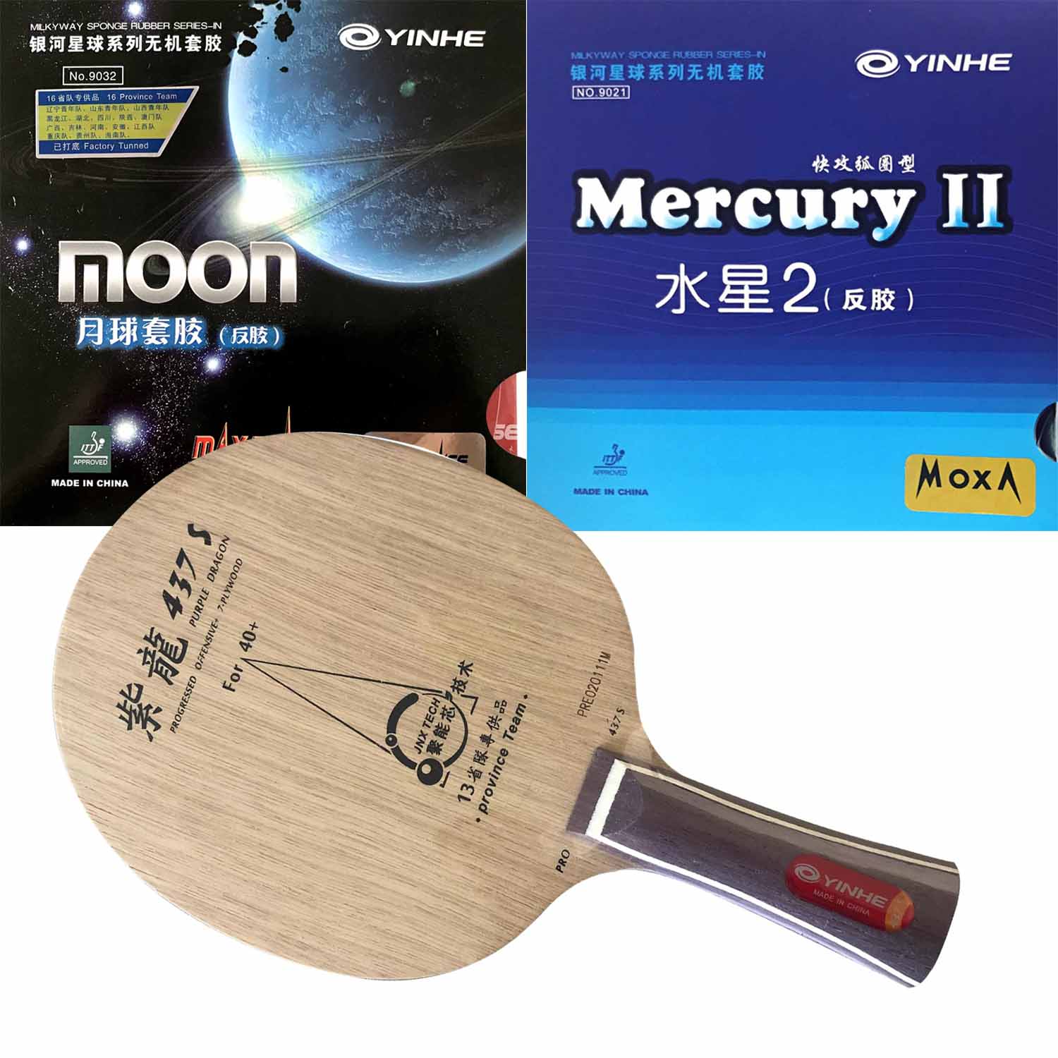 Table Tennis Zhang Jike - مضرب برو كومبو YINHE Purple Dragon