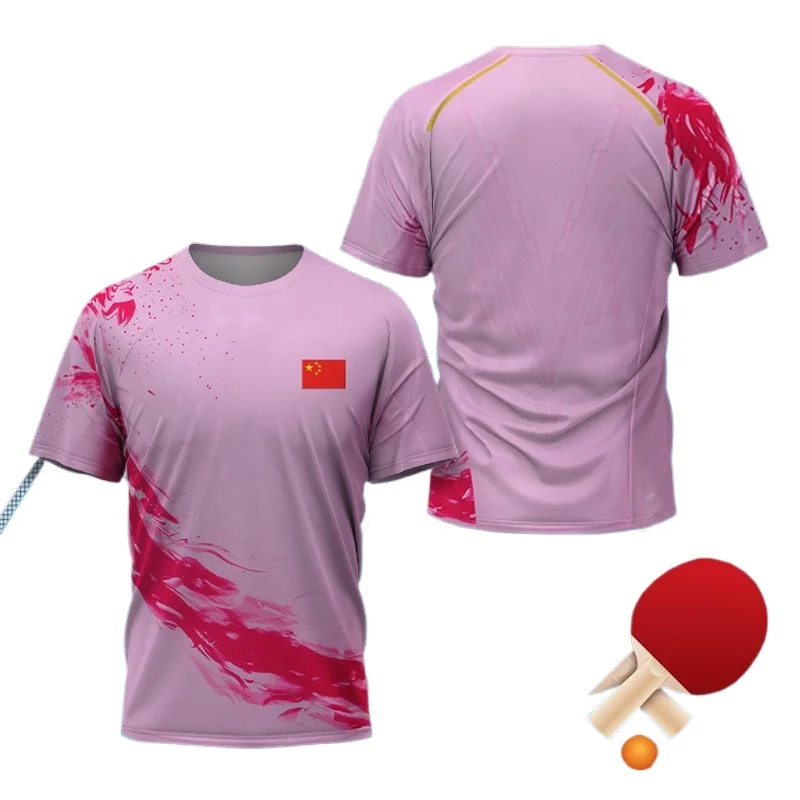 قميص رياضي للرجال بتصميم تنس ا - مراجعة Table Tennis Zhang Jike وسعره